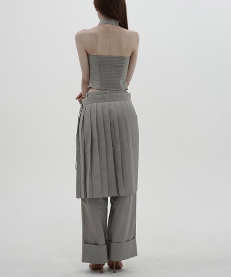 2way pleats slacks pants