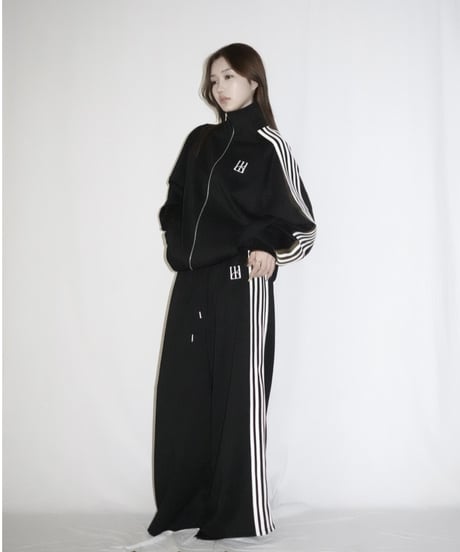 line unisex jersey pants (black)
