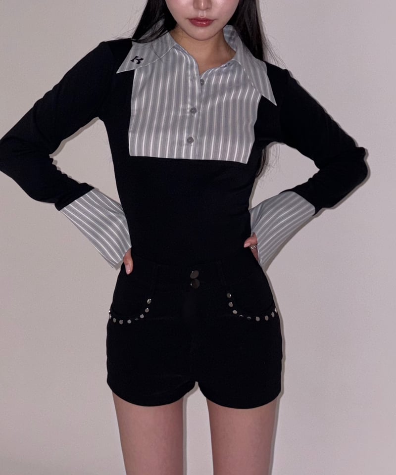 再入荷】studded short pants | KISS THE CLUB