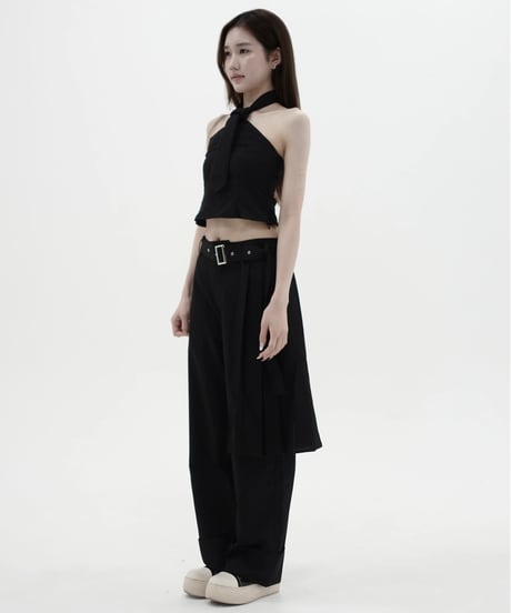 2way pleats slacks pants