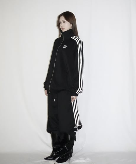 line unisex jersey pants (black)