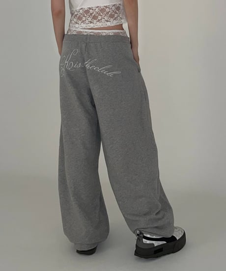 【再入荷】lace sweat pants