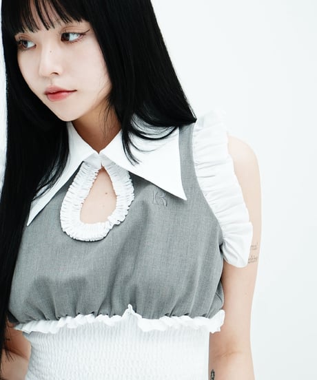 【再入荷】bare frill tops