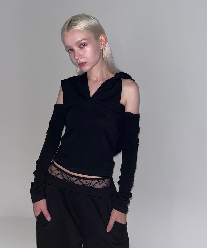 cross hoodie tops | KISS THE CLUB