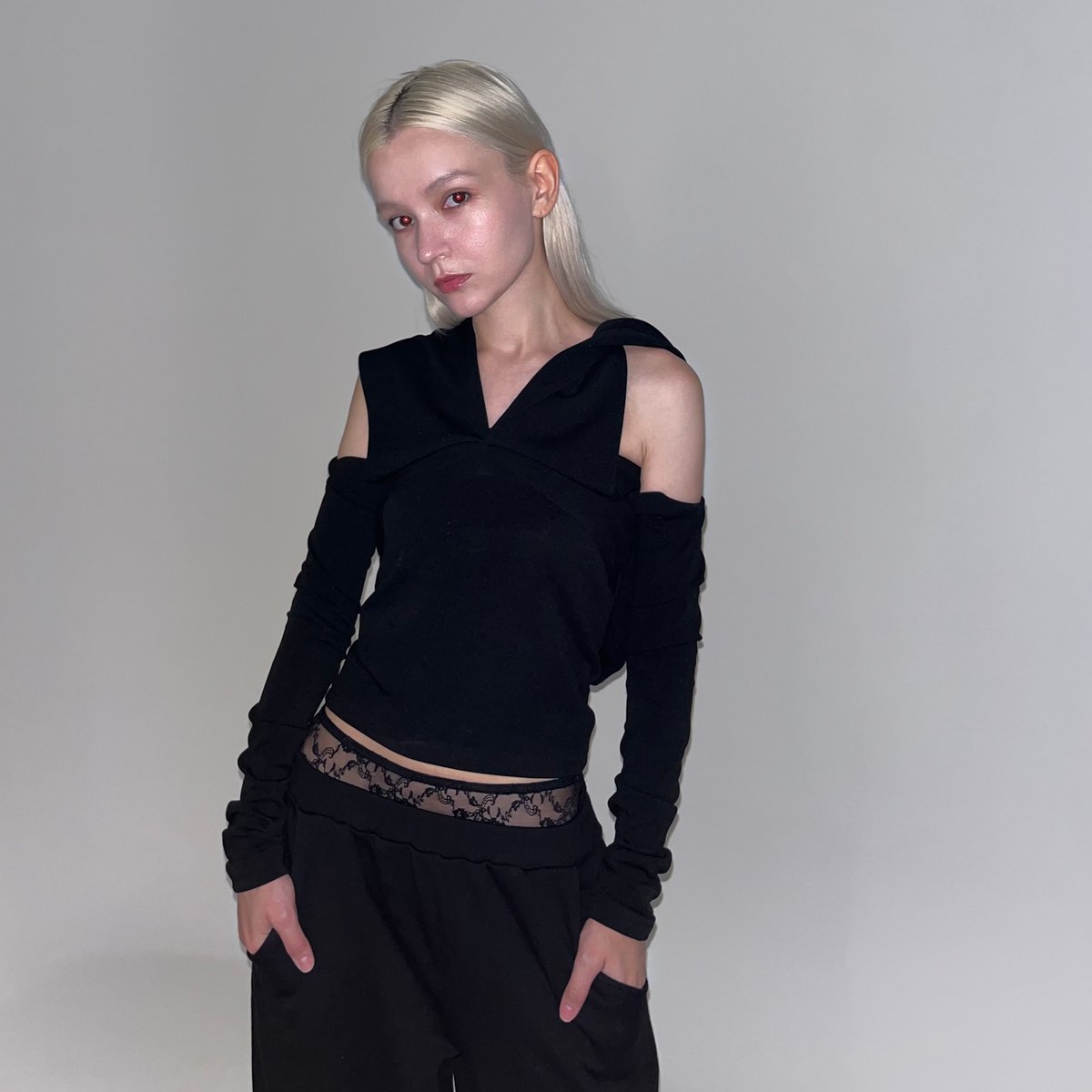 cross hoodie tops | KISS THE CLUB