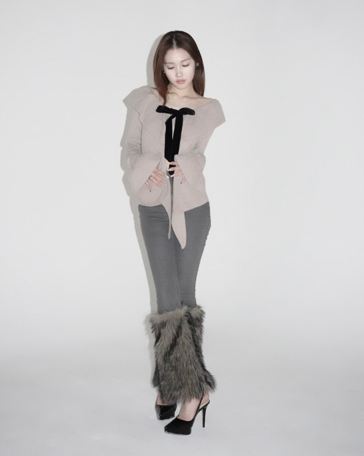 トップス kisstheclub doll ribbon cardigan beige doll ribbon cardigan | KISS THE CLUB