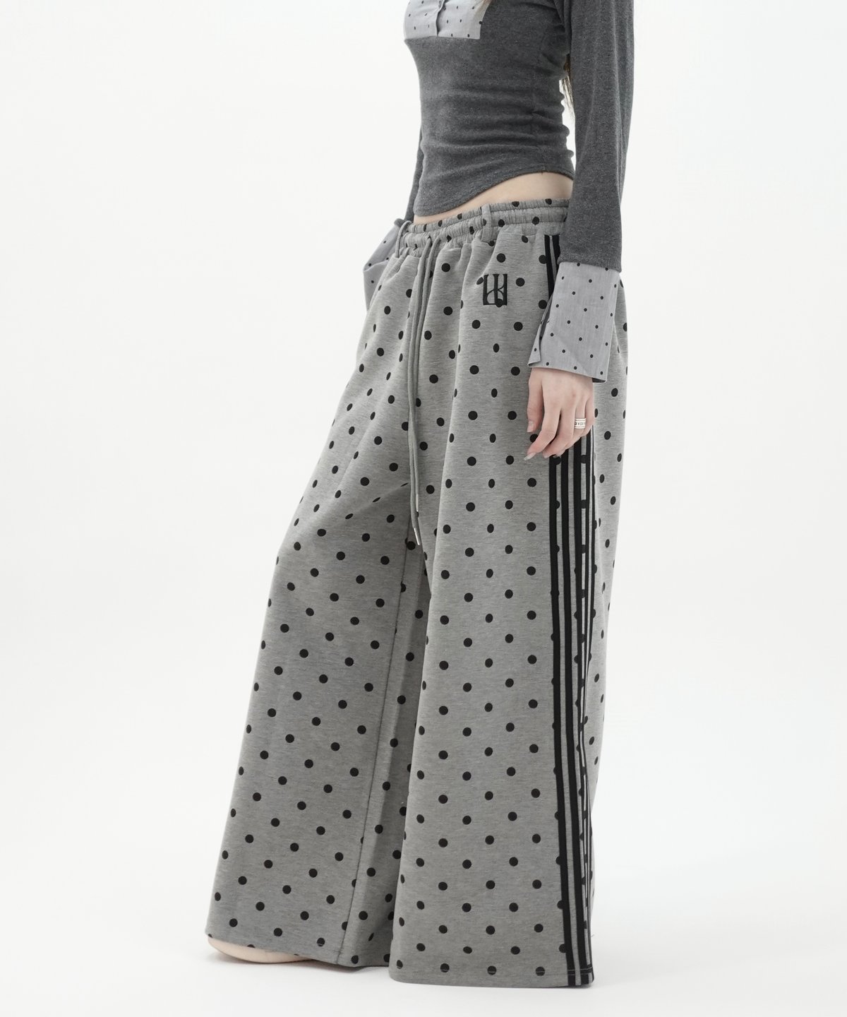 line unisex jersey pants (gray) | KISS THE CLUB