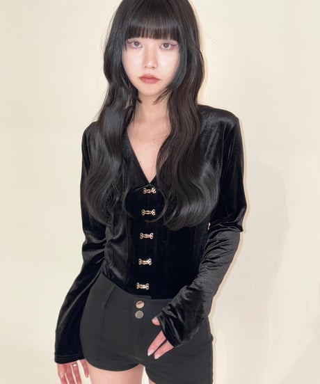 【再入荷】velours corset tops