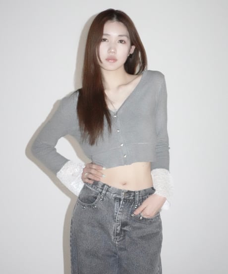 lace cropped cardigan