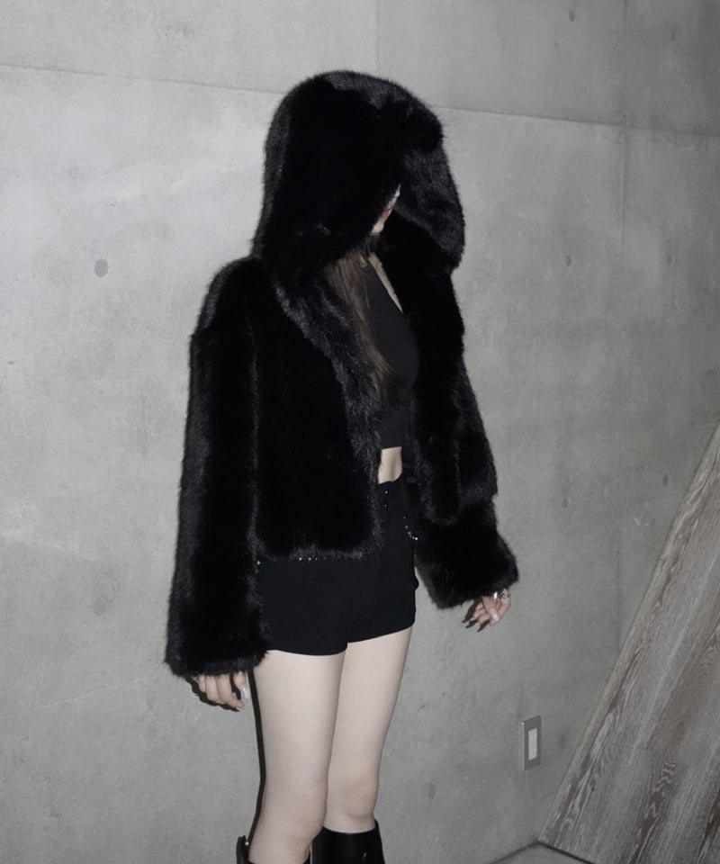 luxury hooded fur coat | KISS THE CLUB