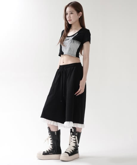 lace half pants