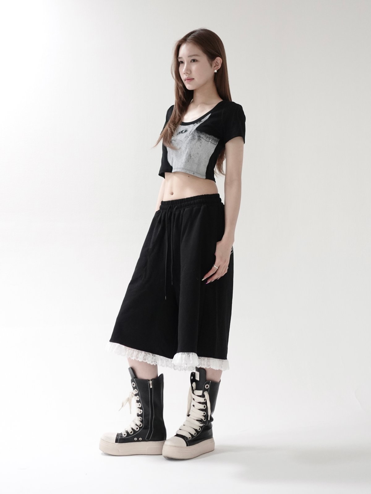 【新品】KISS THE CLUB lace half pants lace half pants | KISS THE CLUB