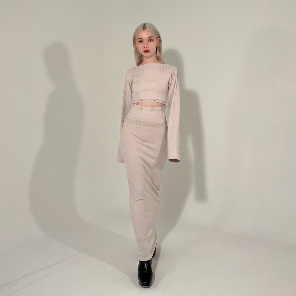 【kiss the club 】ribbon pleats onepiece open line onepiece | KISS THE CLUB