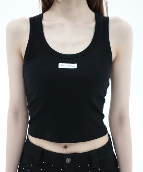 logo rib tank top