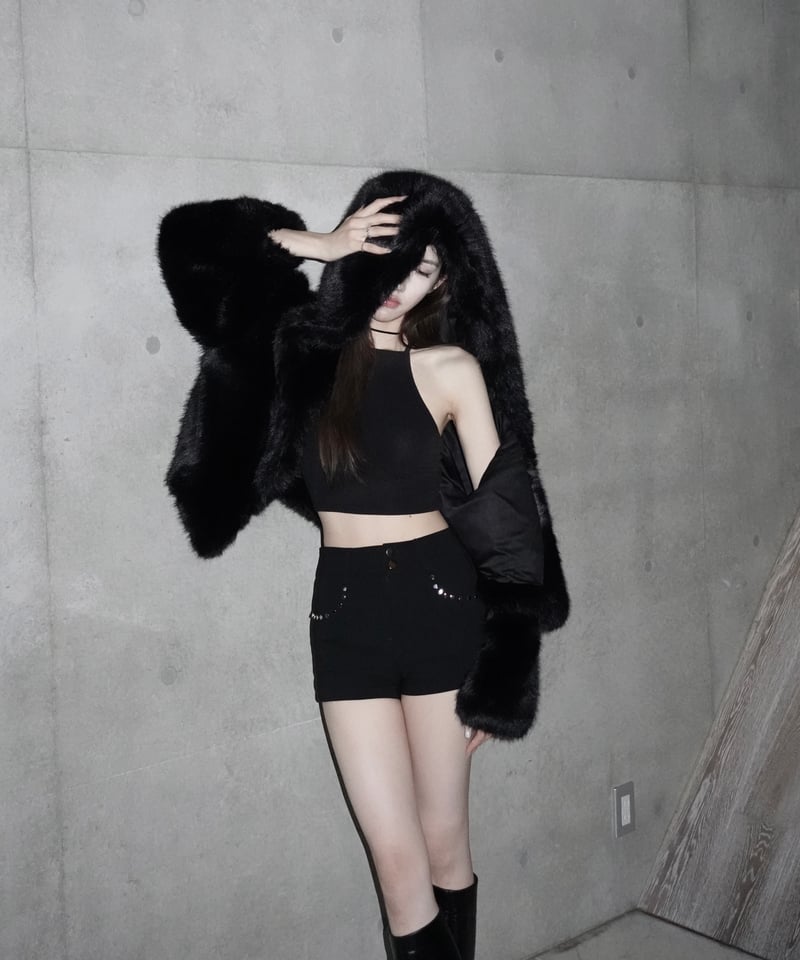 luxury hooded fur coat | KISS THE CLUB