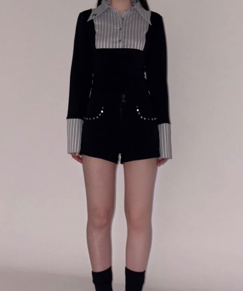 再入荷】studded short pants | KISS THE CLUB