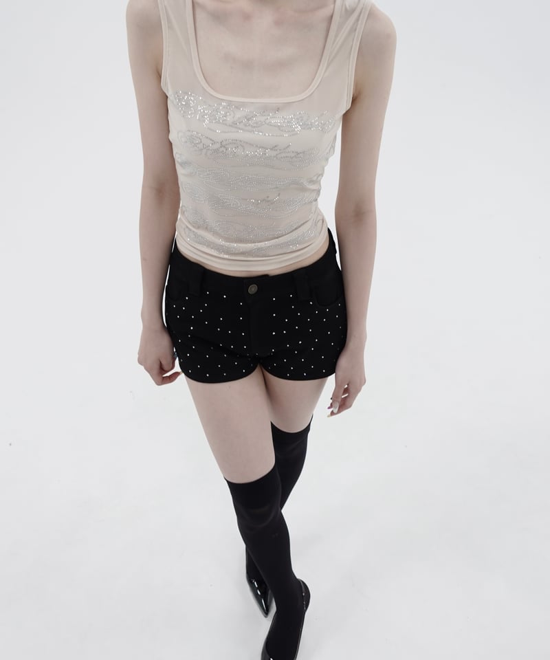 トップス kiss the club rhinestone logo tank top rhinestone logo tank top | KISS THE CLUB