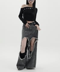 over hole denim