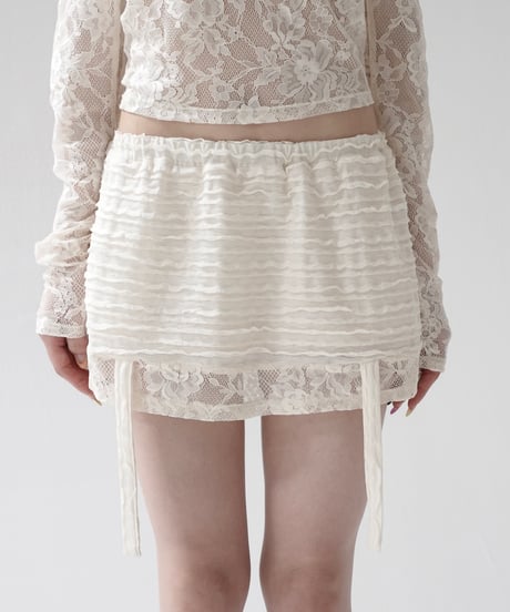 lace gather skirt