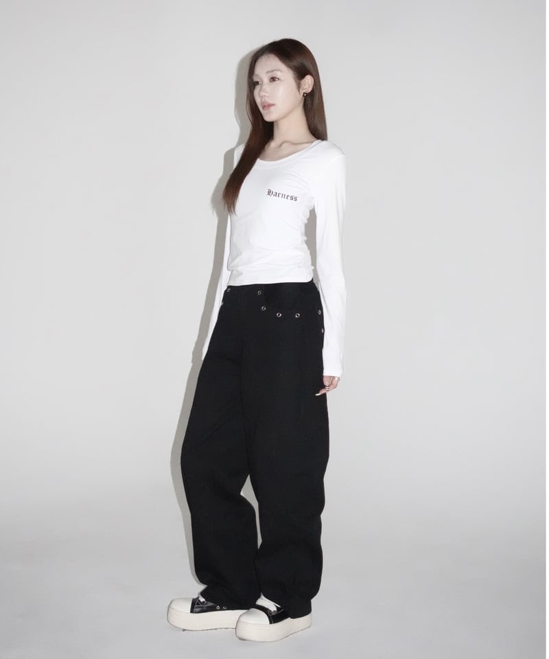grommet wide pants | KISS THE CLUB