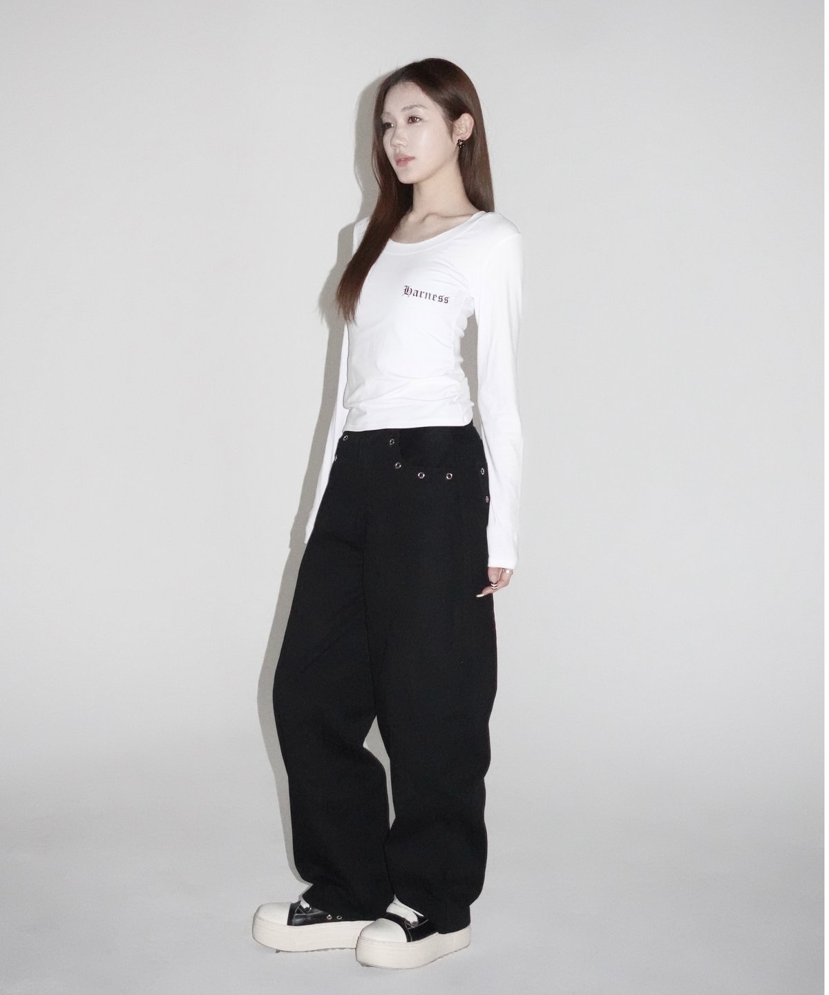 grommet wide pants | KISS THE CLUB