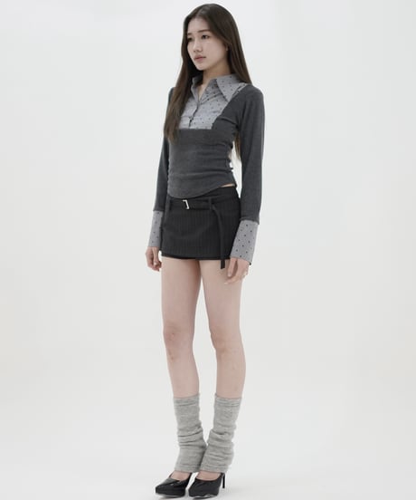 layerd stripe skort