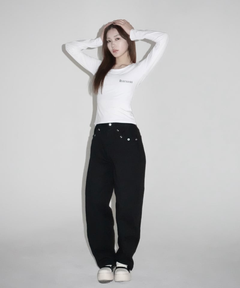 grommet wide pants | KISS THE CLUB