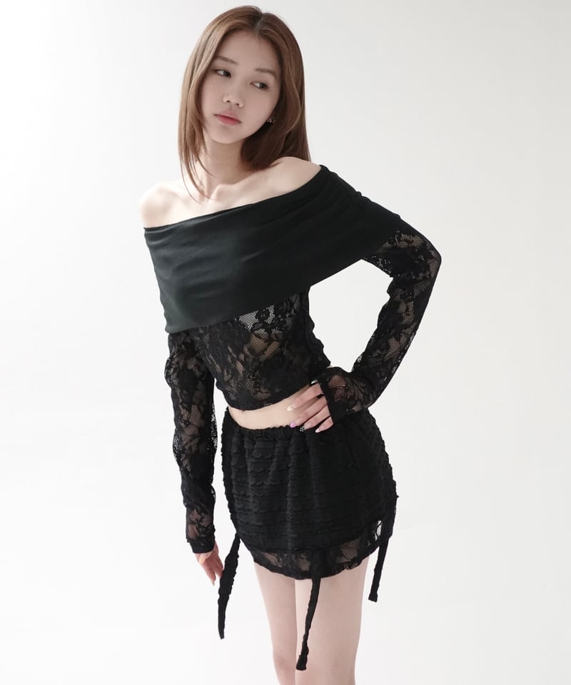 lace offshoulder tops | KISS THE CLUB