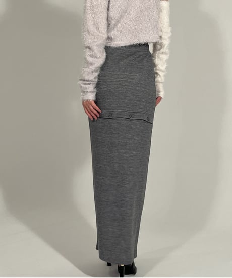 button long skirt