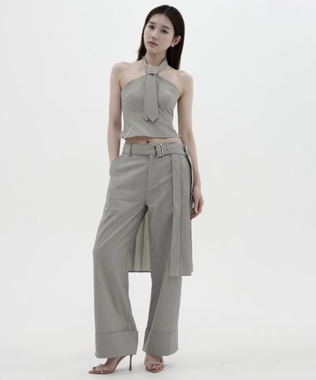 2way pleats slacks pants