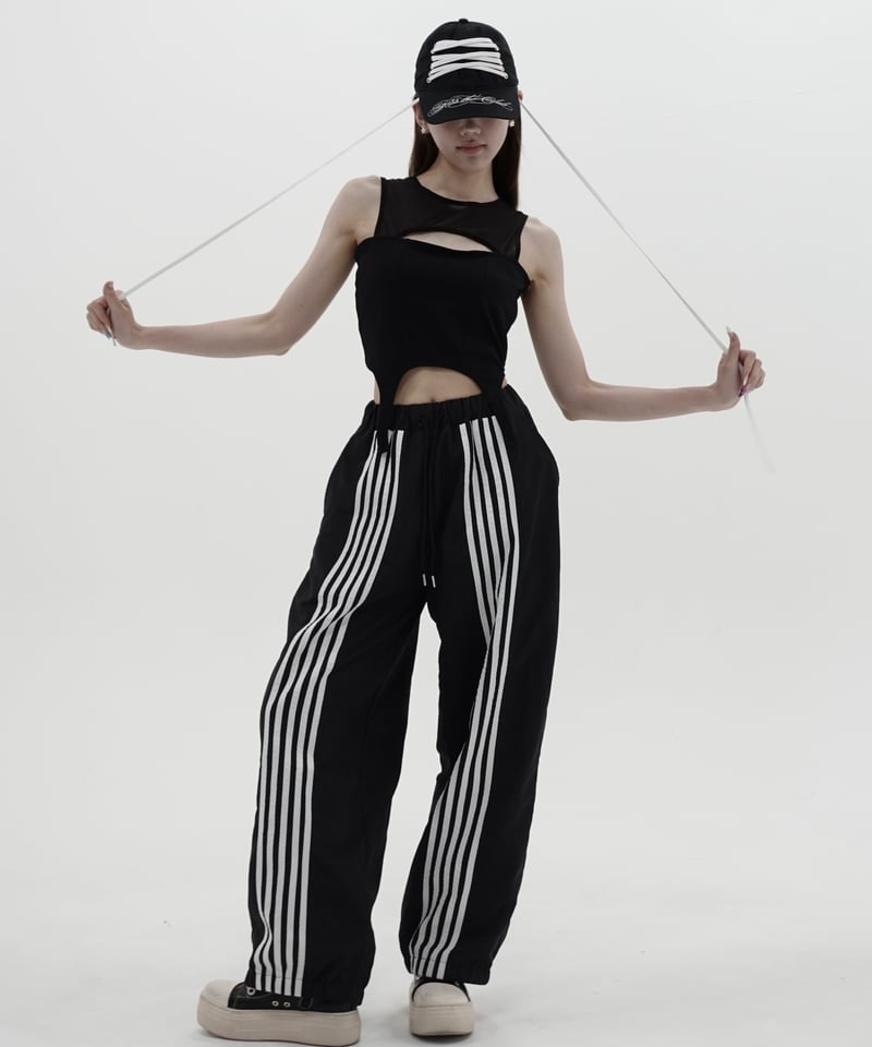line track pants | KISS THE CLUB
