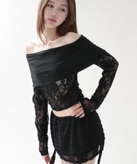 lace offshoulder tops
