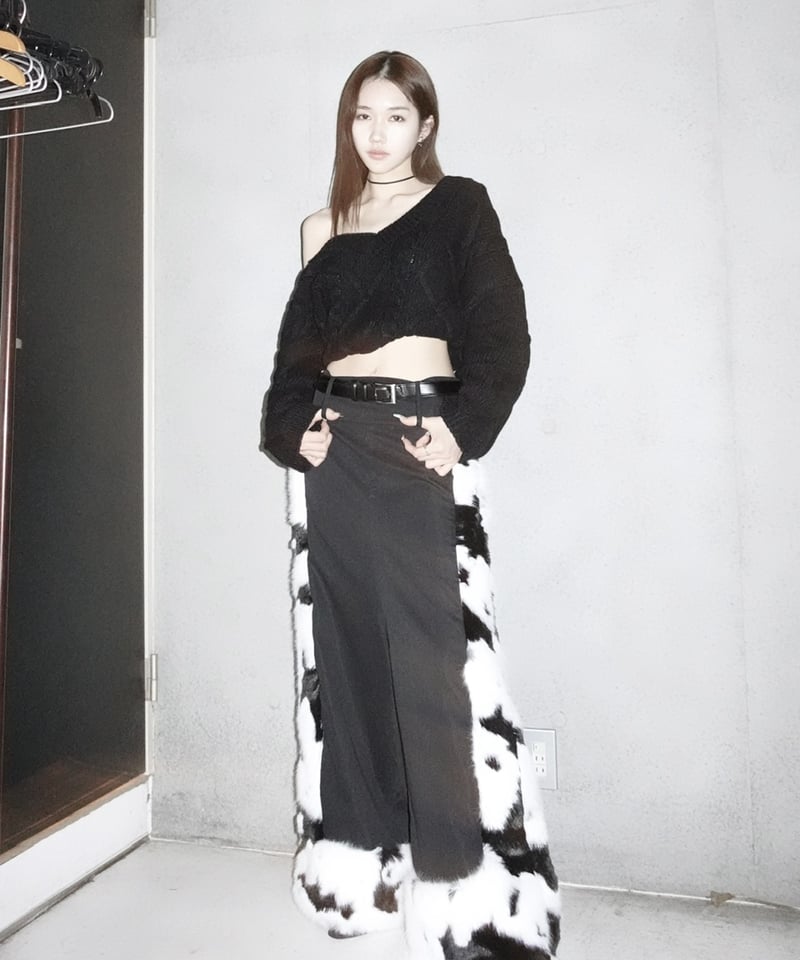 fur loose pants | KISS THE CLUB