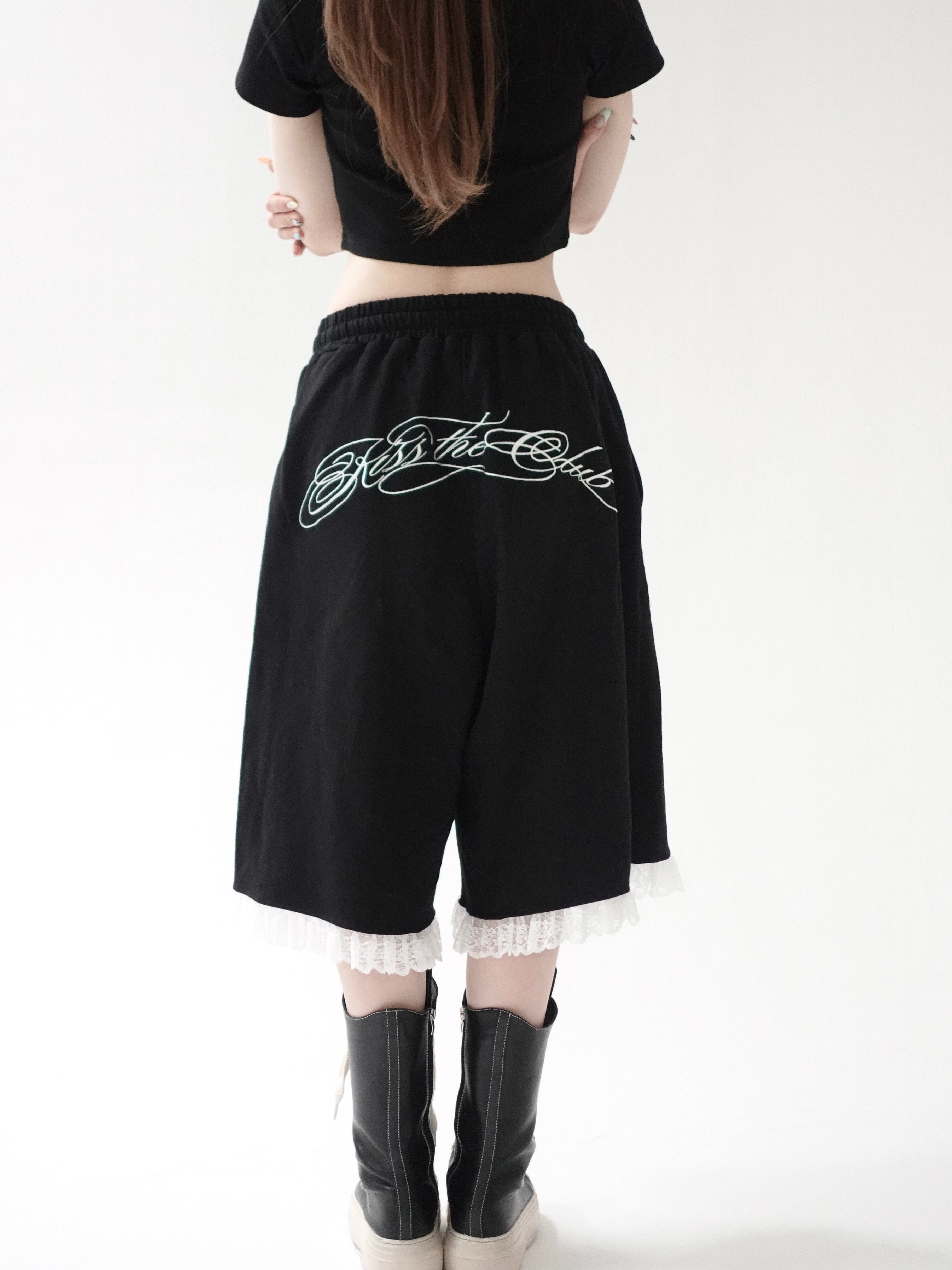 lace half pants | KISS THE CLUB