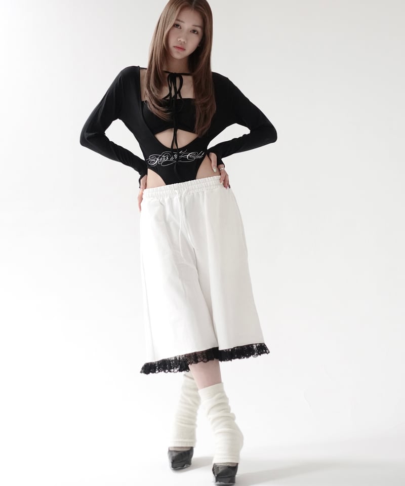 lace half pants | KISS THE CLUB