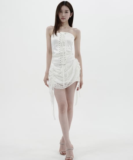 satin corset bare top