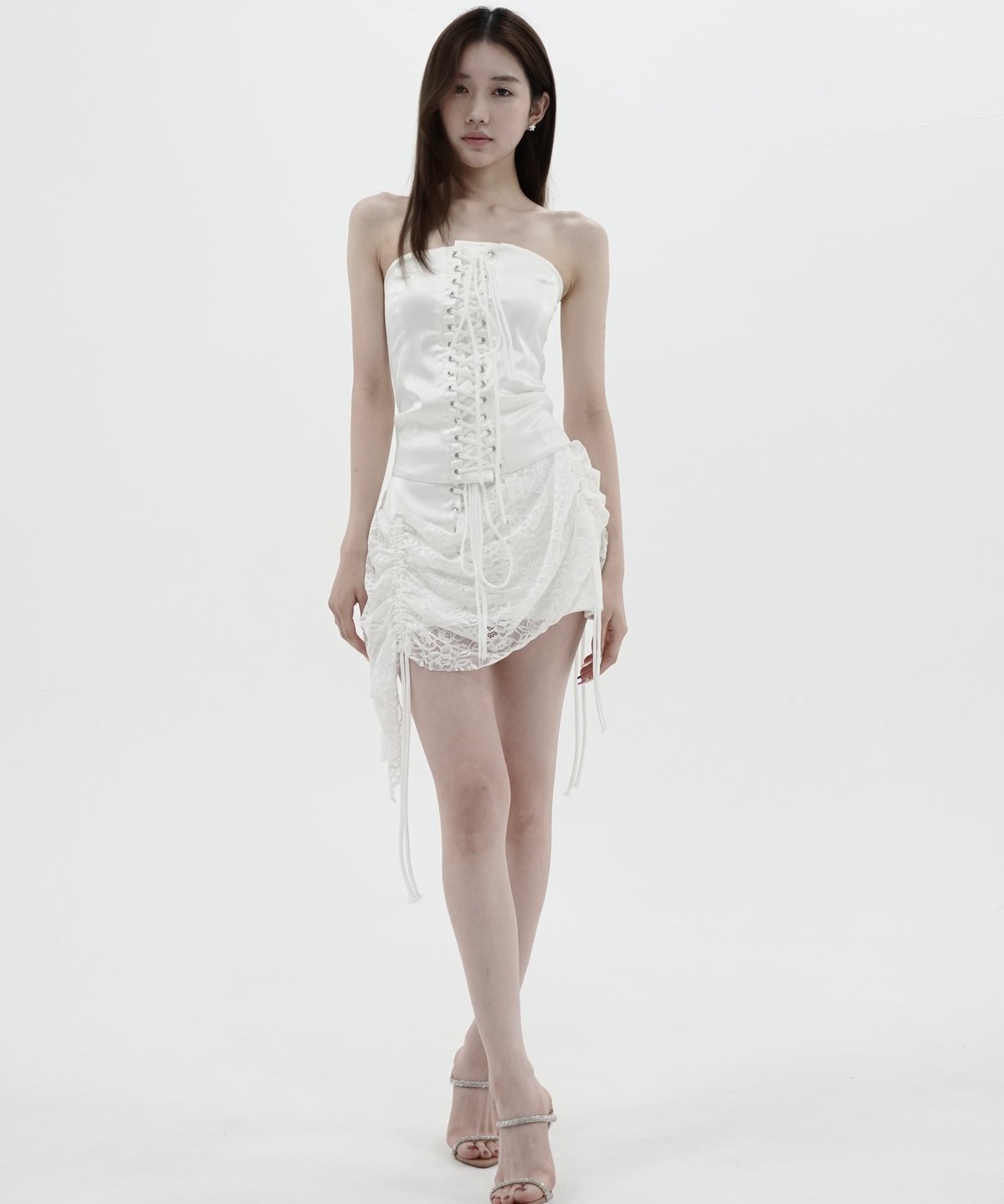satin corset bare top | KISS THE CLUB