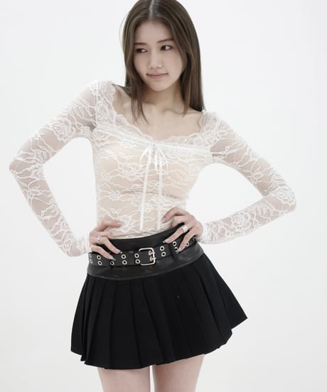 leather pleated skirt