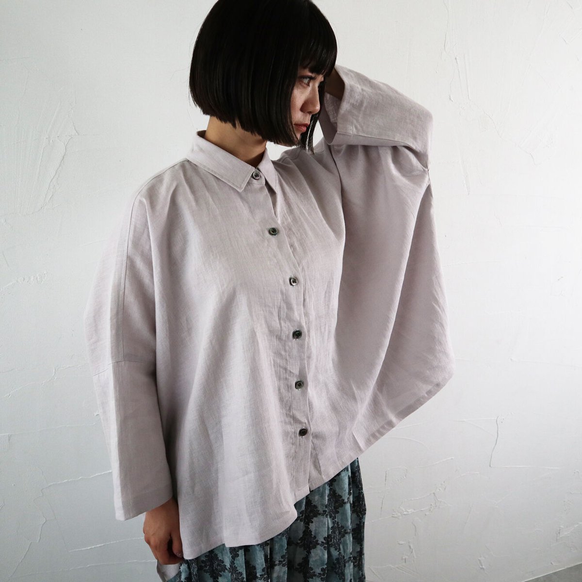 ito リネン ブラウス Sikuten リネンワイドブラウス | イロアセナイ