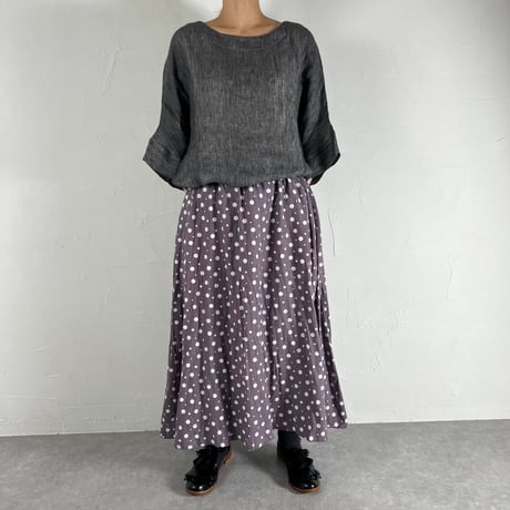 Sikuten ギャザースカート(DOT PURPLE)