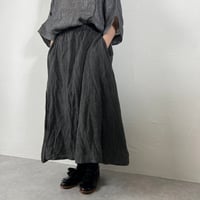Sikuten ギャザースカート(BLACK STRIPE)