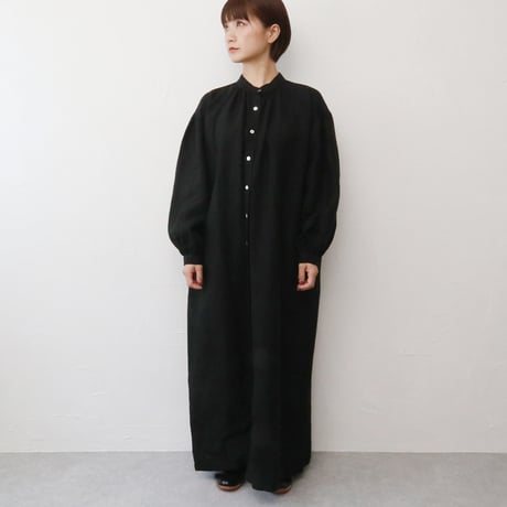 Sikuten リネンギャザーロングワンピース