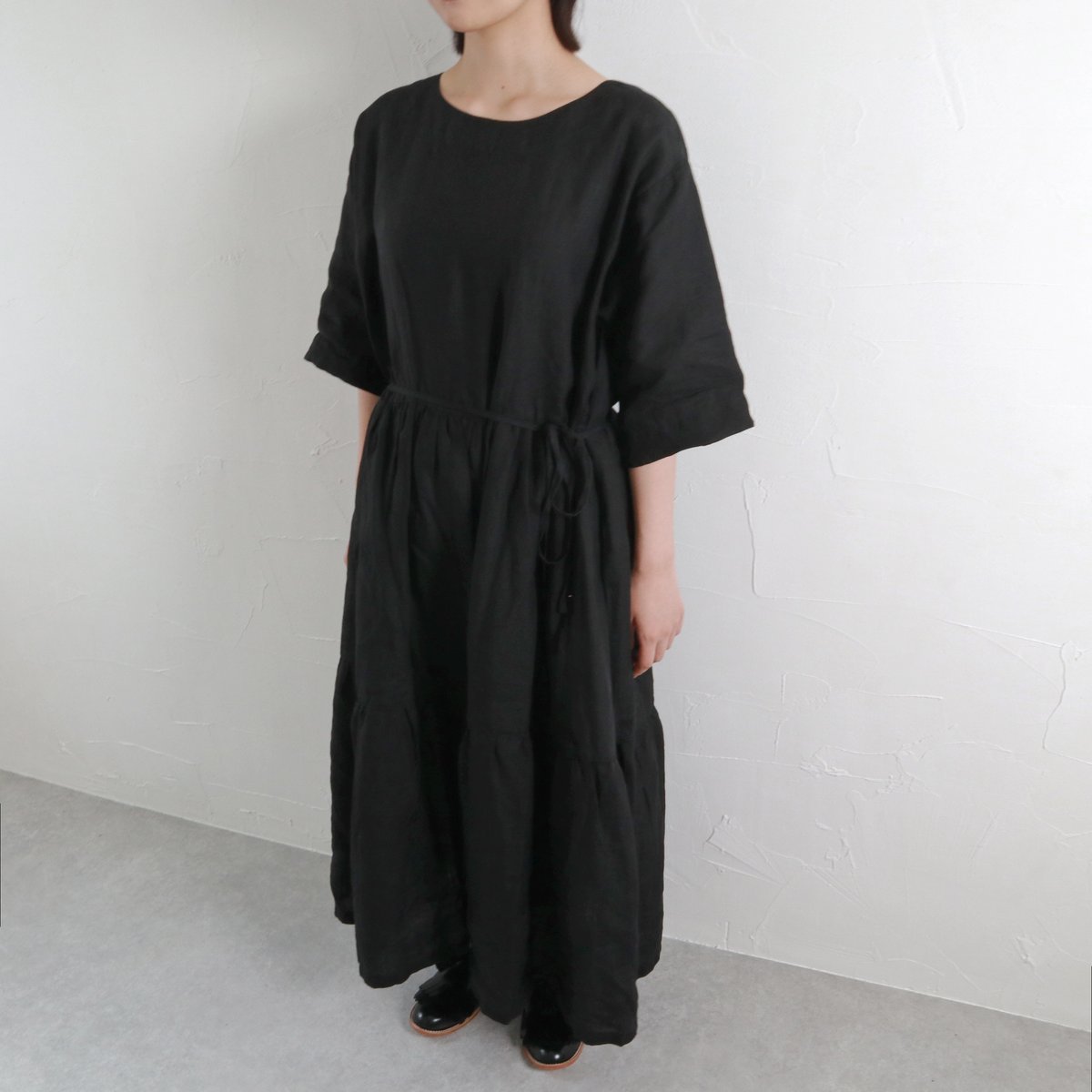 sikuten 新品 シクテンリネンロングワンピース Sikuten リネン切り替え 