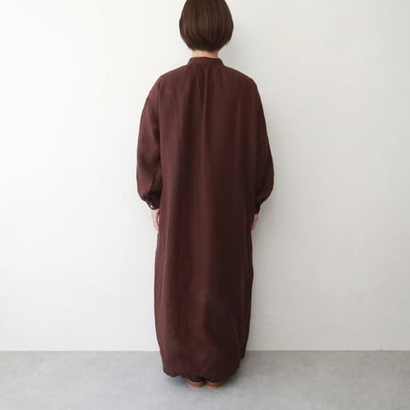 Sikuten リネンギャザーロングワンピース