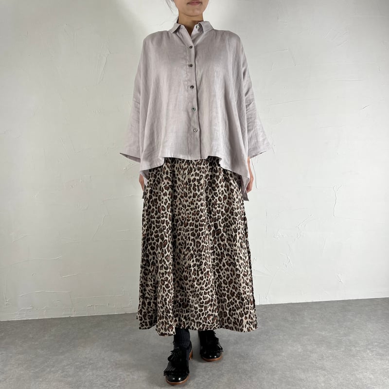 Sikuten ギャザースカート(LEOPARD) | イロアセナイ