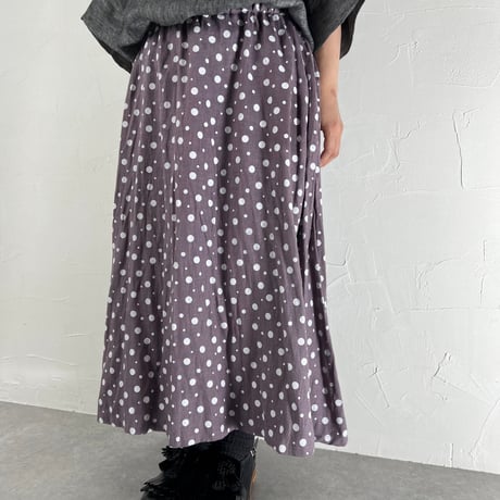 Sikuten ギャザースカート(DOT PURPLE)