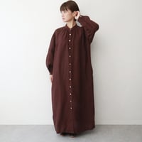 Sikuten リネンギャザーロングワンピース