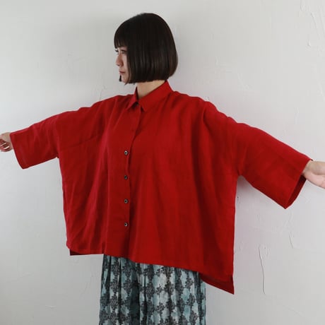 Sikuten  リネンワイドブラウス