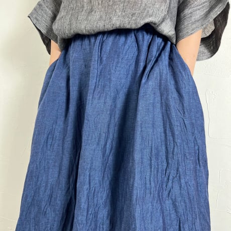 Sikuten ギャザースカート(DENIM)