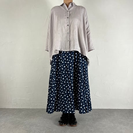 Sikuten ギャザースカート(DOT BLUE)